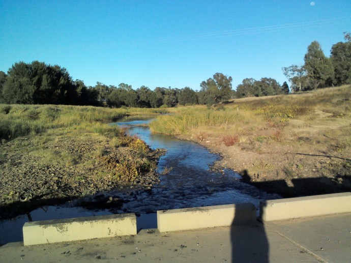 Upstream of Castlereagh River on Benni Crossing, see moon top r/h cnr.
